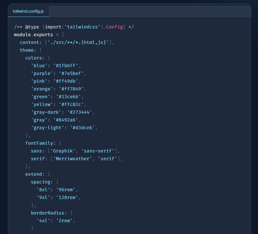 Tailwindconfig